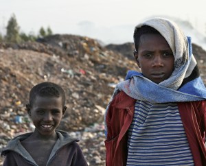 Landfill boys, Amhara, Ethiopia.