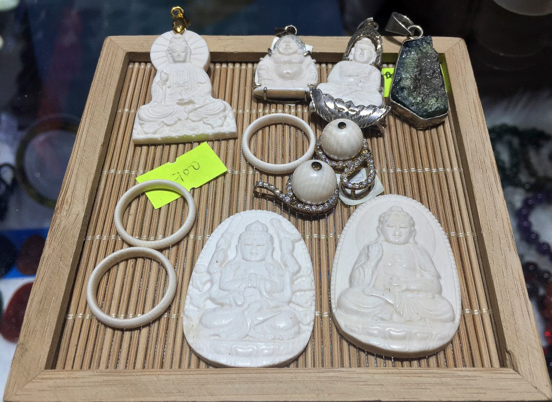 Ivory jewellery for sale in Nha Trang, Vietnam 2019