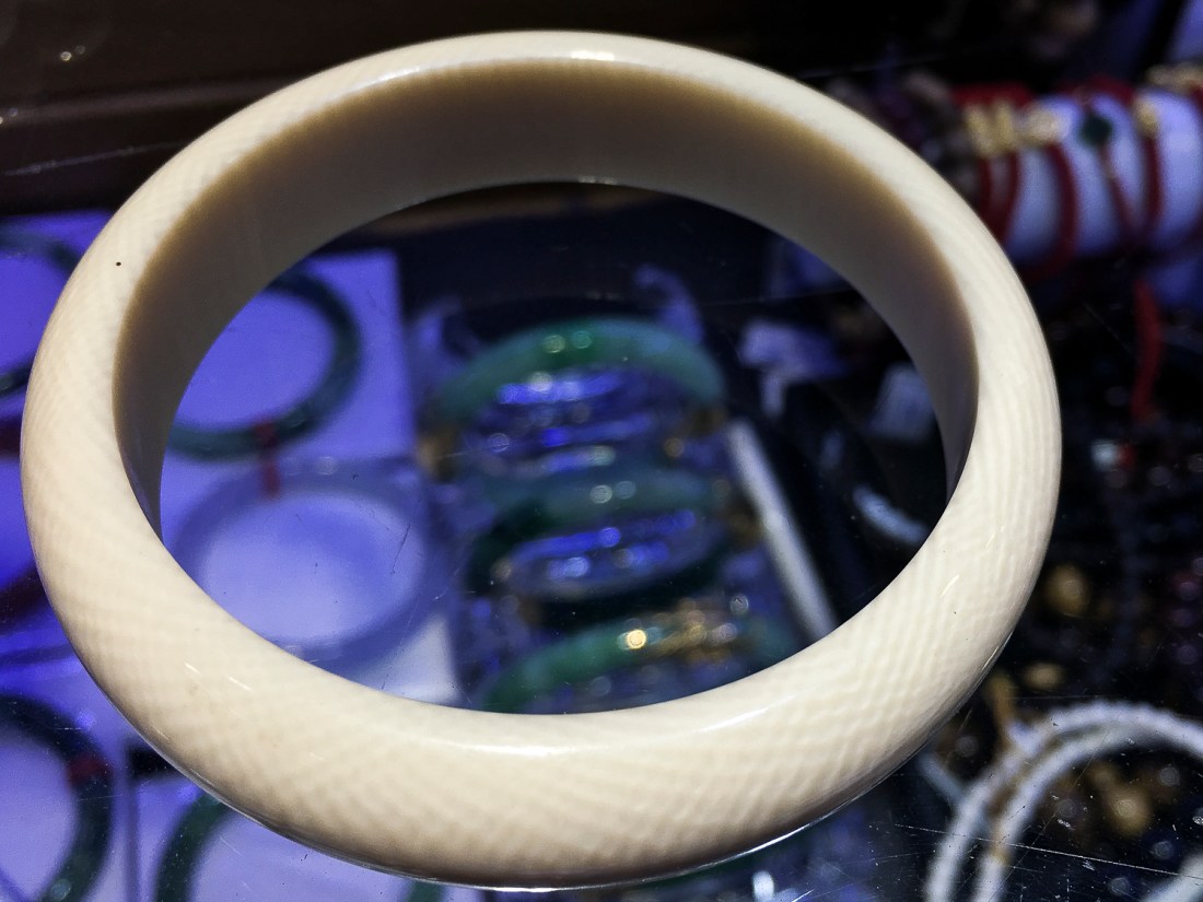 Ivory bangle for sale in Hanoi, Vietnam 2019
