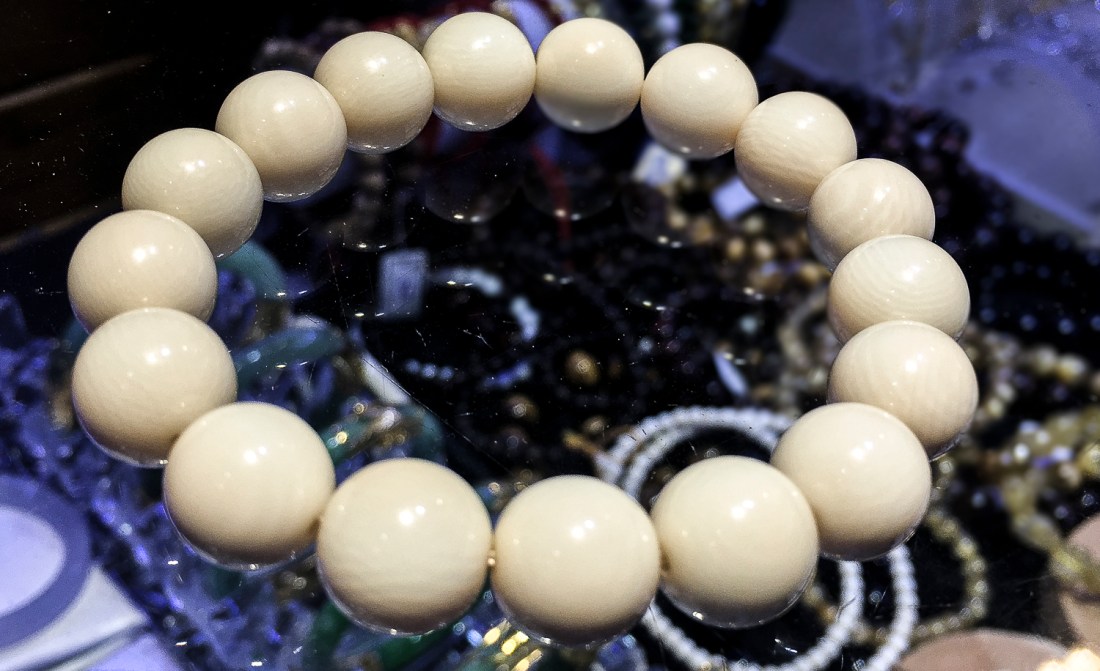Ivory bracelet for sale in Hanoi, Vietnam 2019